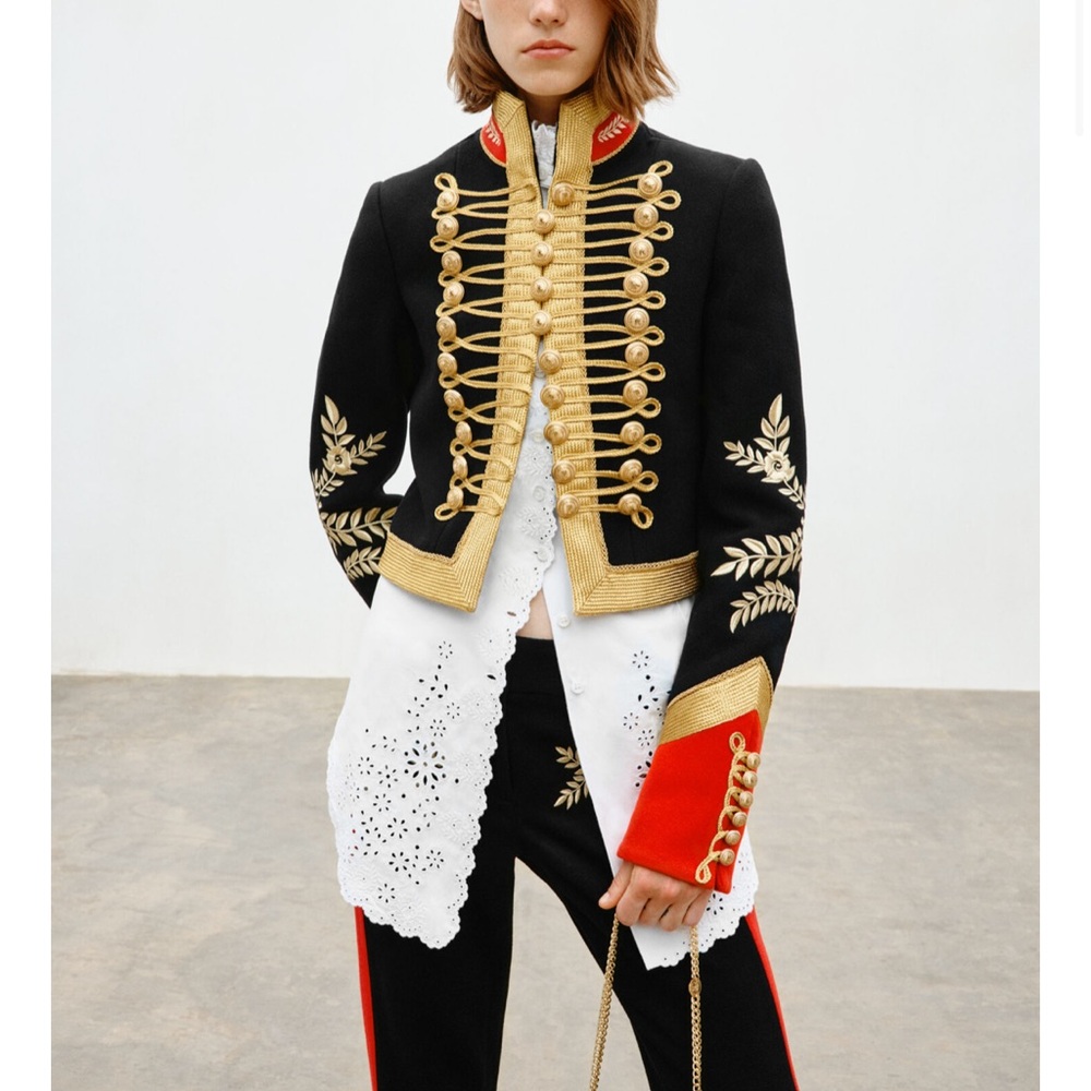 ISO Rabanne x H&M Black and Gold Military Jacket